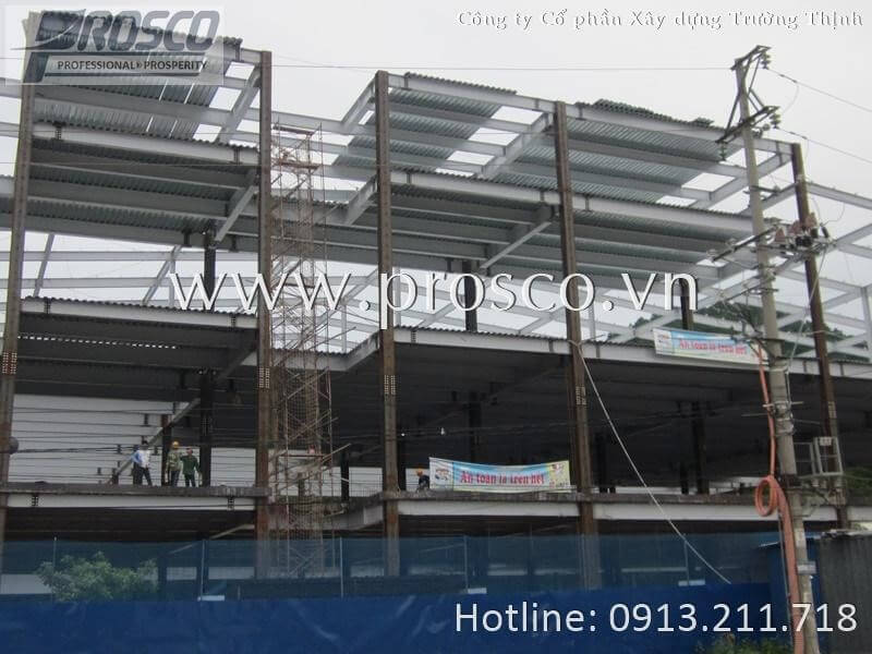 Công trình thi công sàn liên hợp.