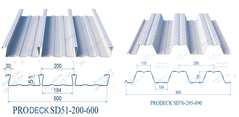 Xây dựng Trường Thịnh cung cấp đa dạng các loại tôn sàn Deck.