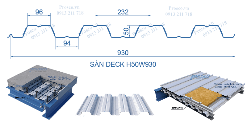 Sàn Deck H50W930.