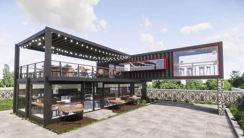 Quán cafe nhà thép tiền chế.
